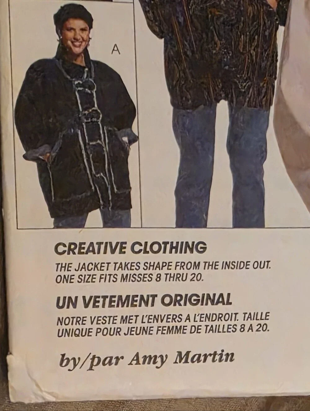 Sewing Pattern Simplicity Patchwork Jean Jacket with Appliqué Beige Size 8 - 20